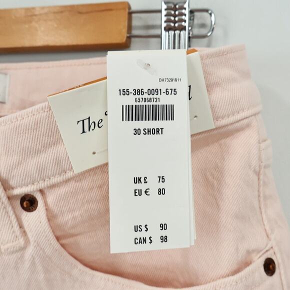 Abercrombie & Fitch High Rise 90s Relaxed Jean Light Pink 30 Short NWT - Picture 6 of 9